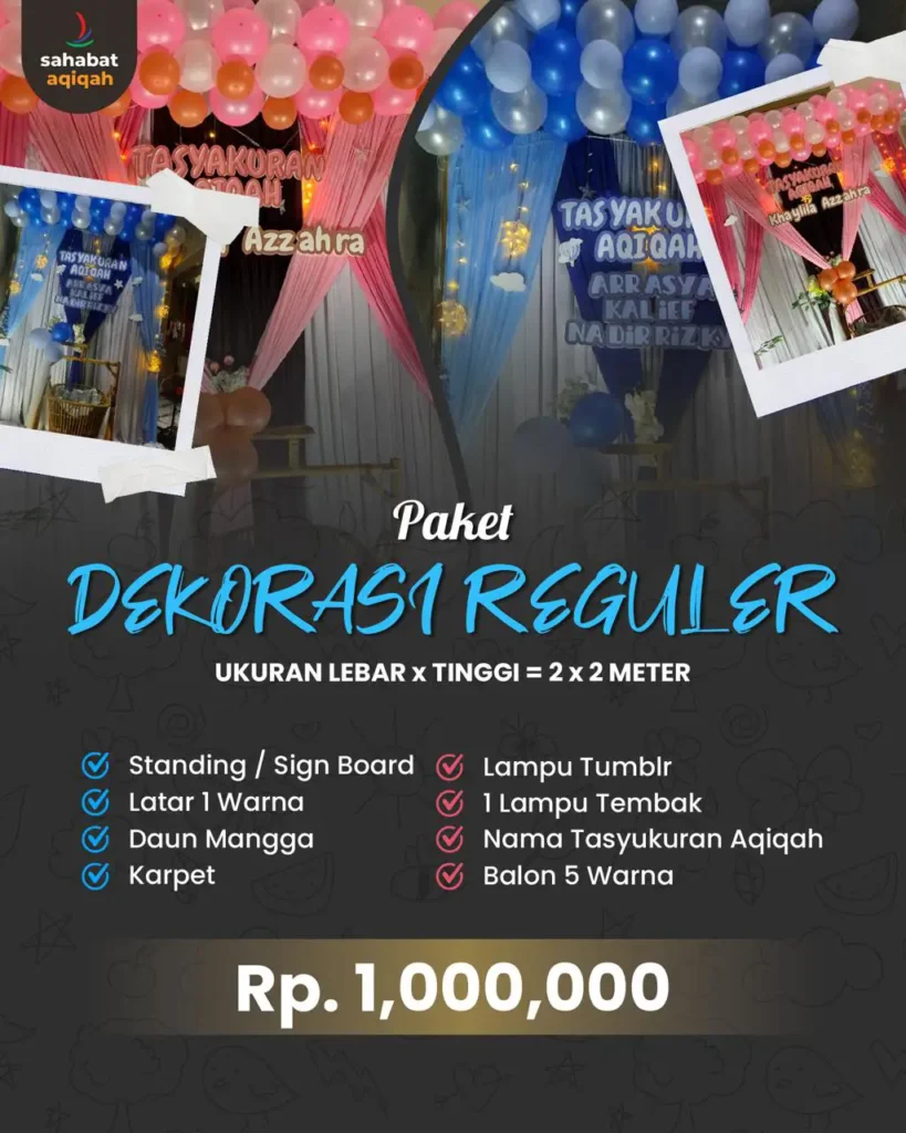 jasa aqiqah paket dekorasi reguler