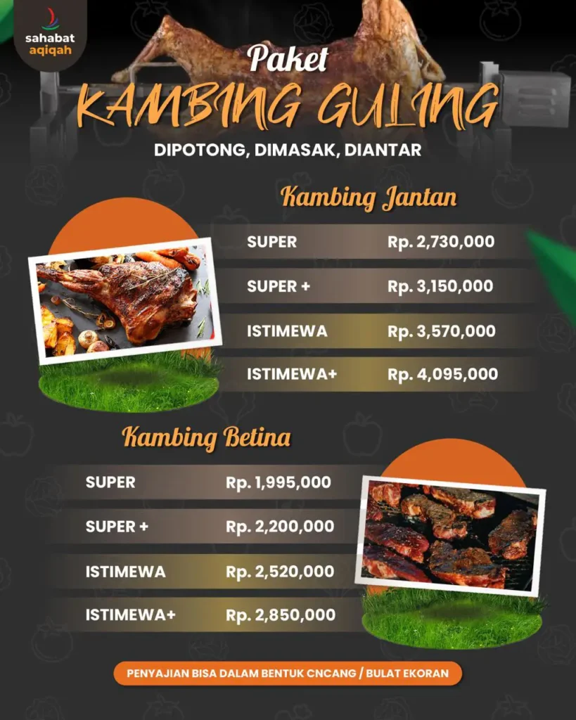 jasa aqiqah paket kambing guling
