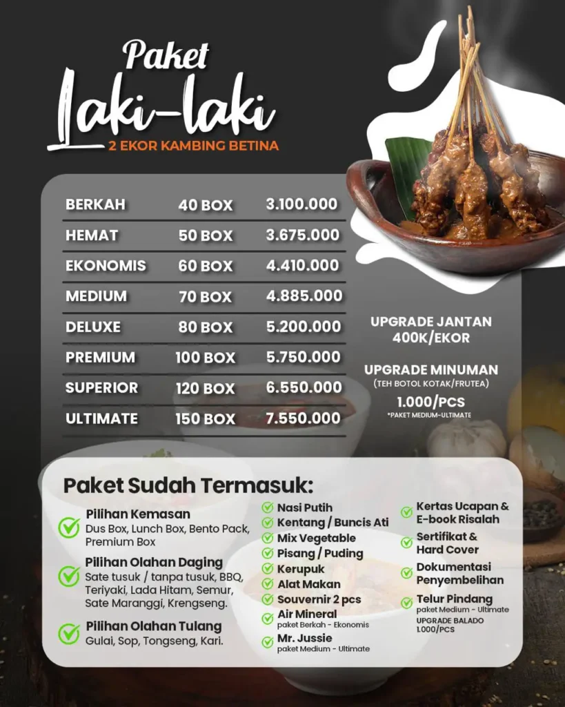 jasa aqiqah paket laki laki