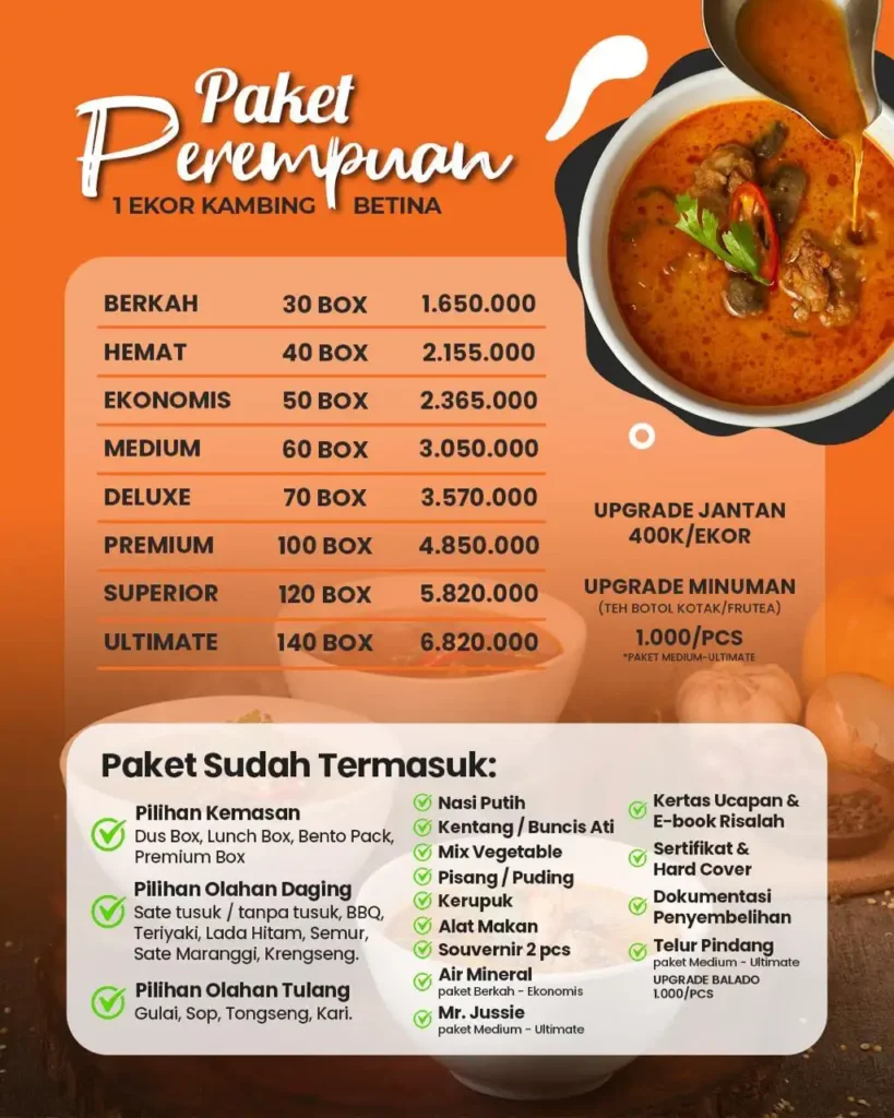 jasa aqiqah paket perempuan