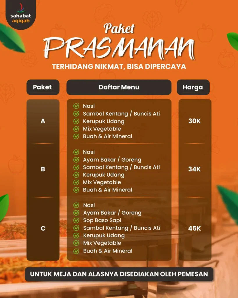 jasa aqiqah paket prasmanan