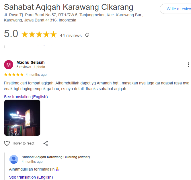 Promo Aqiqah Karawang #BisaCOD Mei 2026 Review Google Maps Tempat Paket Aqiqah Terdekat di Karawang 3